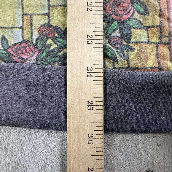 Disney Beauty and the Beast Shirt Womens Large Stained Glass Pullover Rose Top - Picture 10 of 12